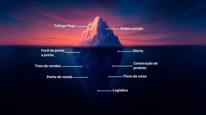 O iceberg do marketing: por que tráfego e Instagram não salvam nenhuma empresa